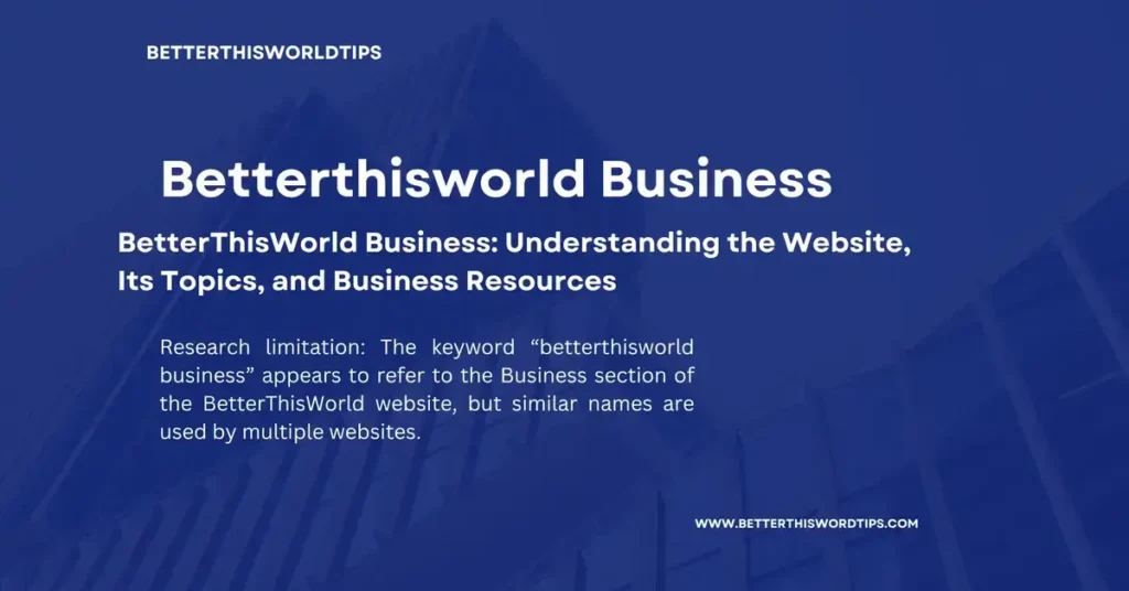 betterthisworld business